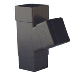 Aquaflow 65mm Cast Iron Effect 112.5° Square Downpipe Y-Branch