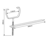 Aquaflow Square Steel Rise & Fall Bracket drawing