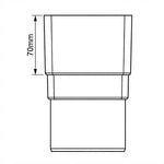Plastic Square to Round Gutter Adaptor Drawing