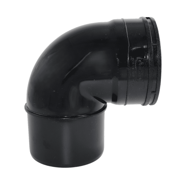 Aquaflow 110mm Single Socket Tight Bend 90° - installed