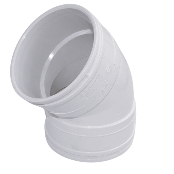 Aquaflow 110mm Double Socket Bend 135° - installed