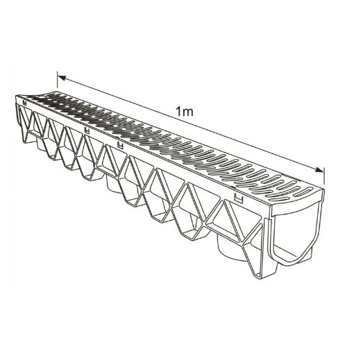 channel grate drawing - installed